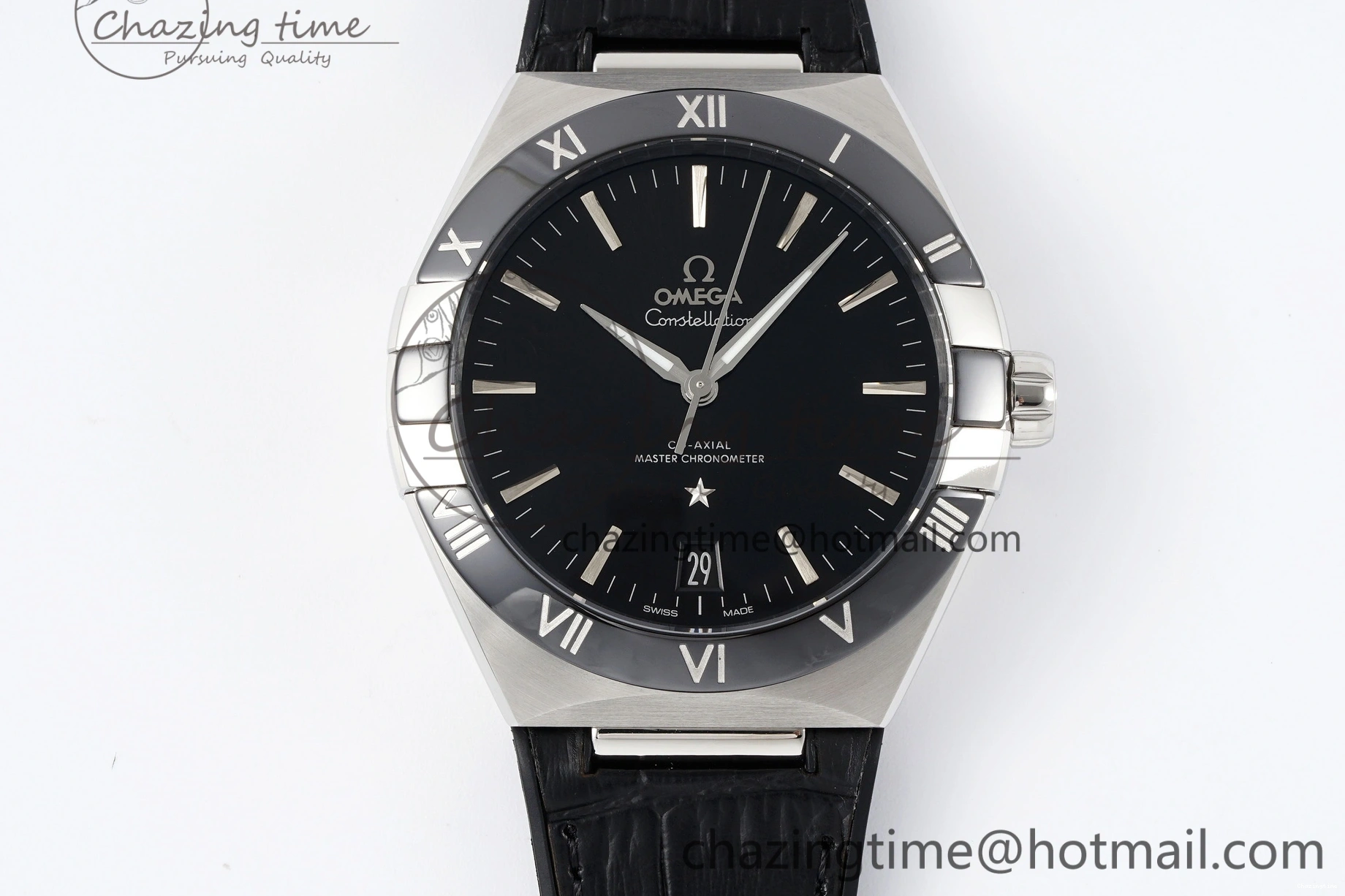 0426 Constellation Black Ceramic SS SBF 1:1 Best Edition Black Dial on Black Gummy Strap A8900 Super Clone TimelessDesign 7798